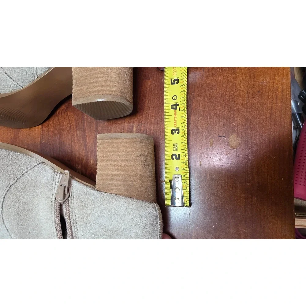 Coconuts by Matisse Suede Ankle Boots Womens 7M Taupe Braided Booties